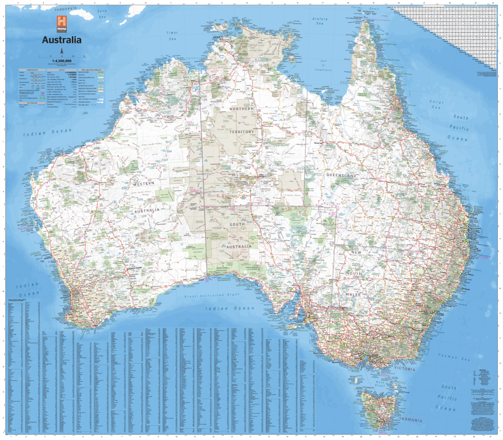 Australia Wall Map