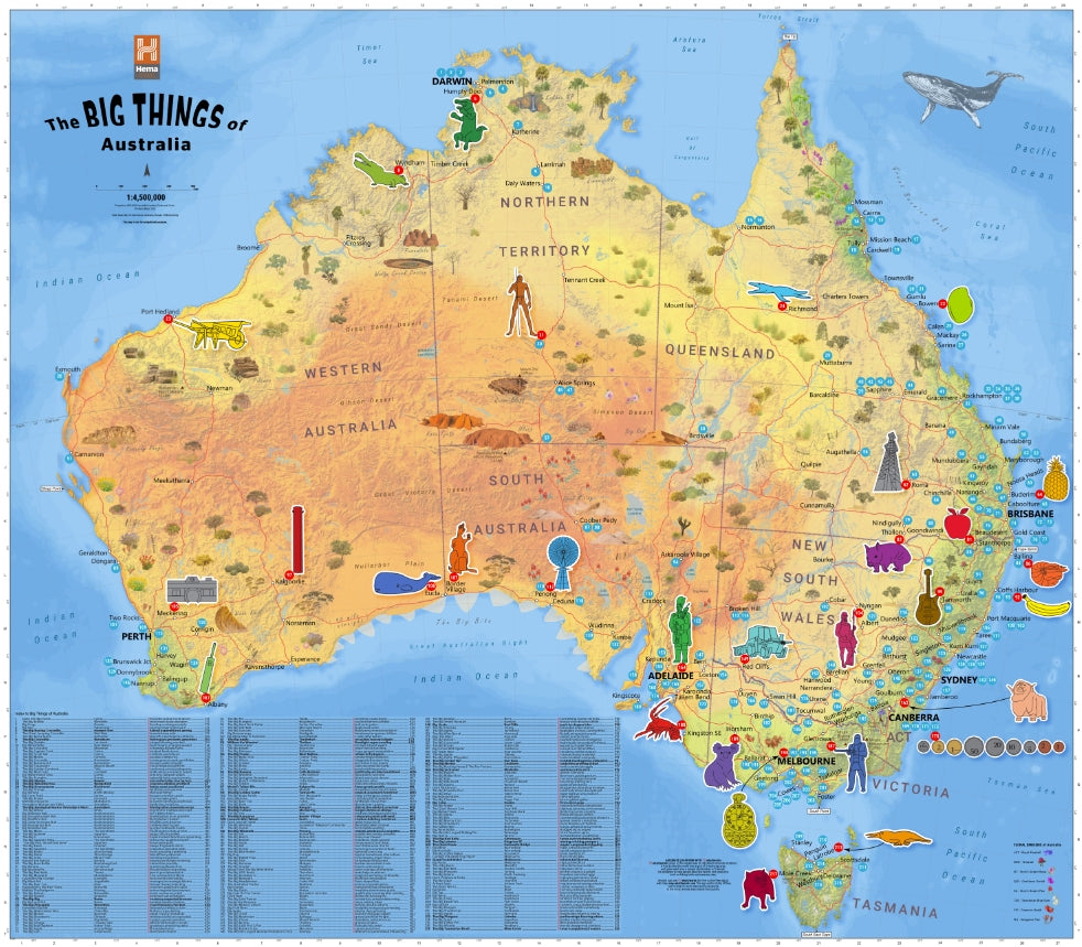 Big things of Australia Map