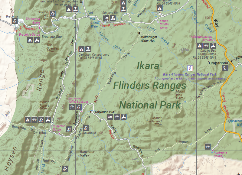 Flinders Ranges Map