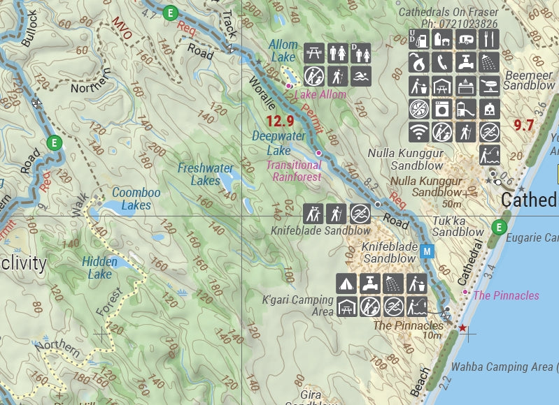 Fraser Island (K'gari) Map