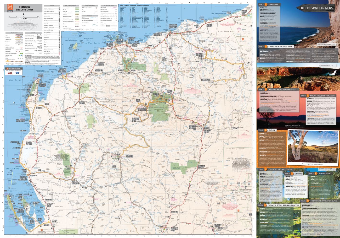 Pilbara & Coral Coast Map