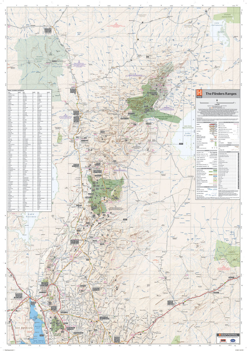 Flinders Ranges Map