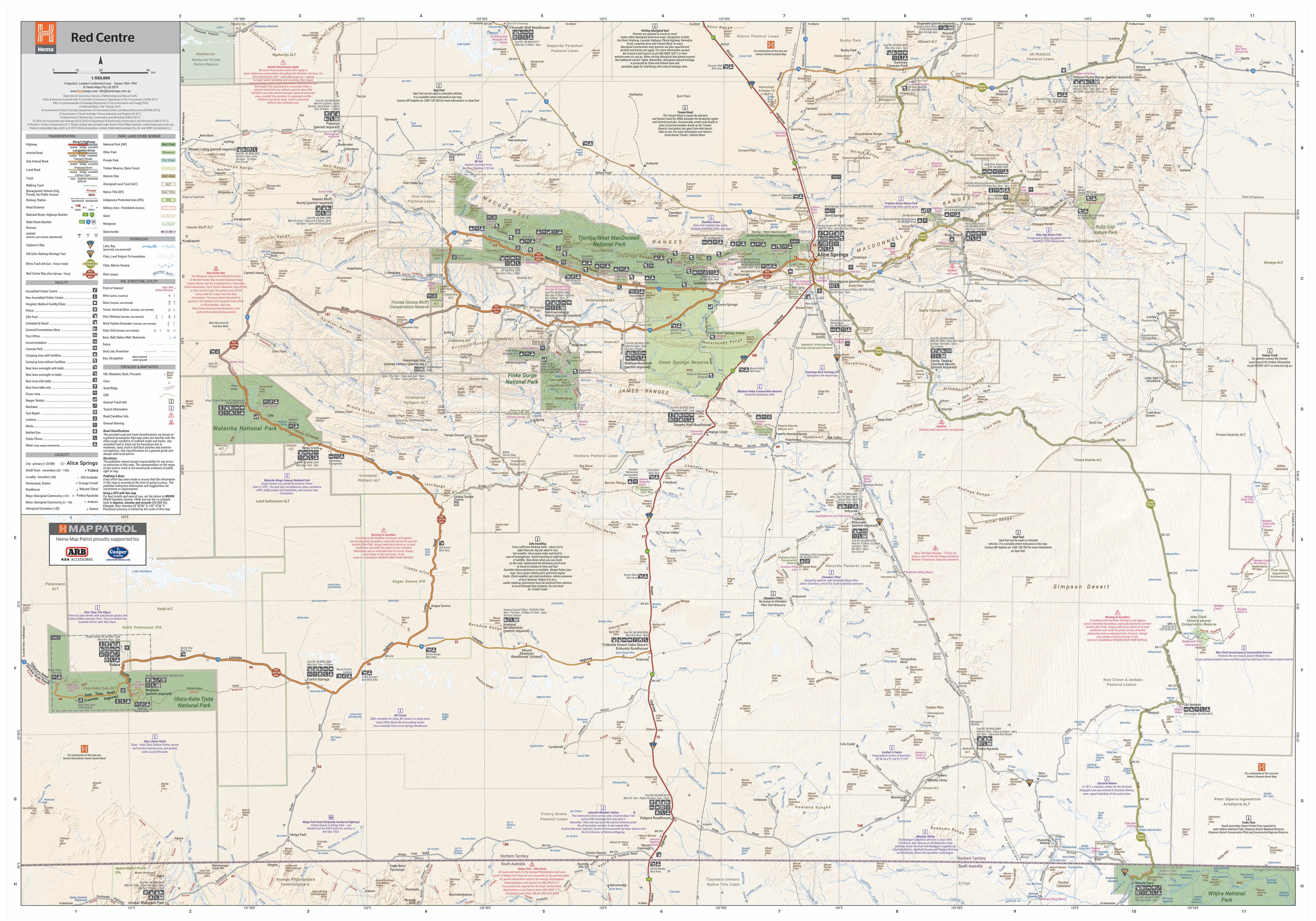 The Red Centre Map