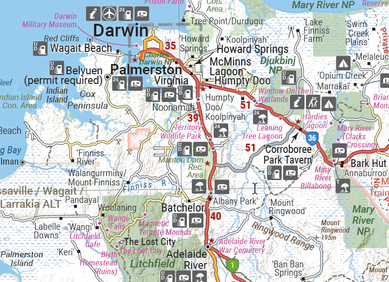 Northern Territory State Map