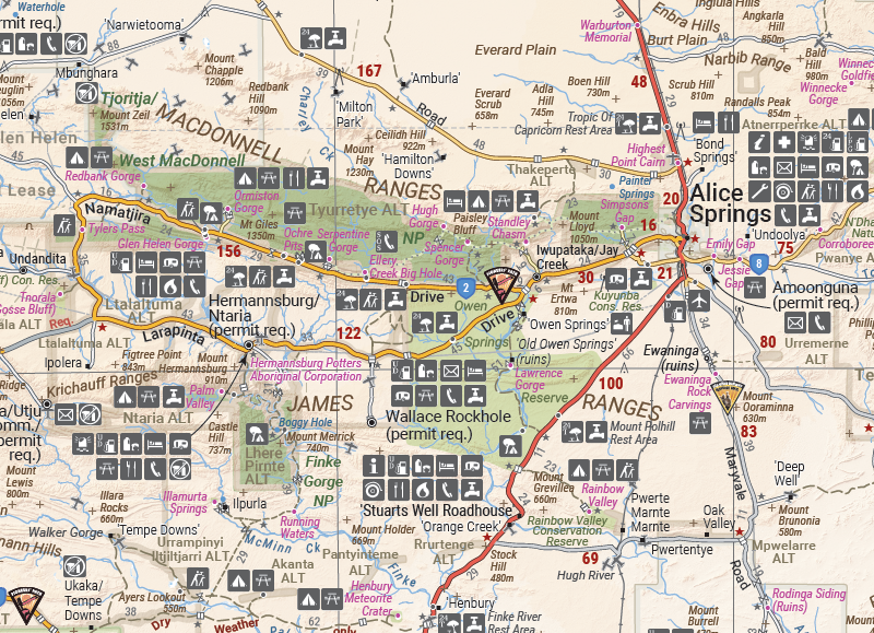 Central Australia Map