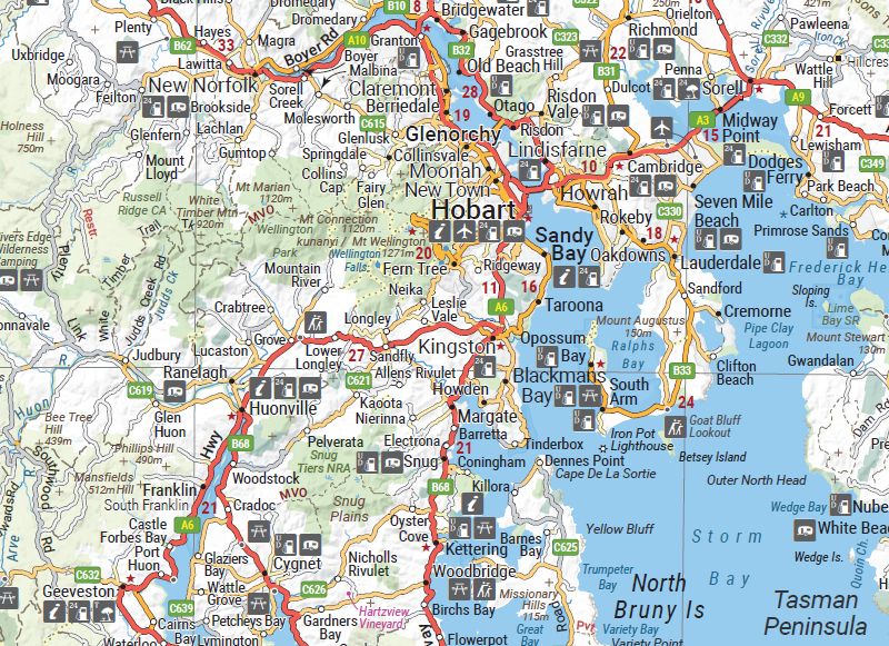 Tasmania State Map
