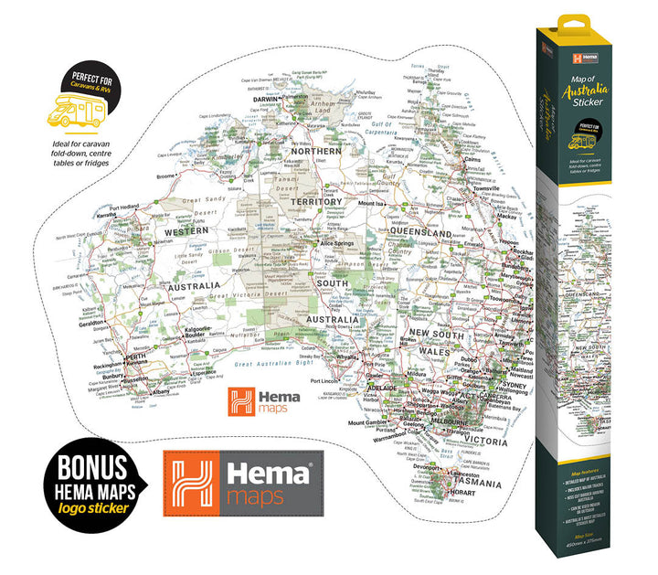 Hema Sticker Map (440mm x 370mm)