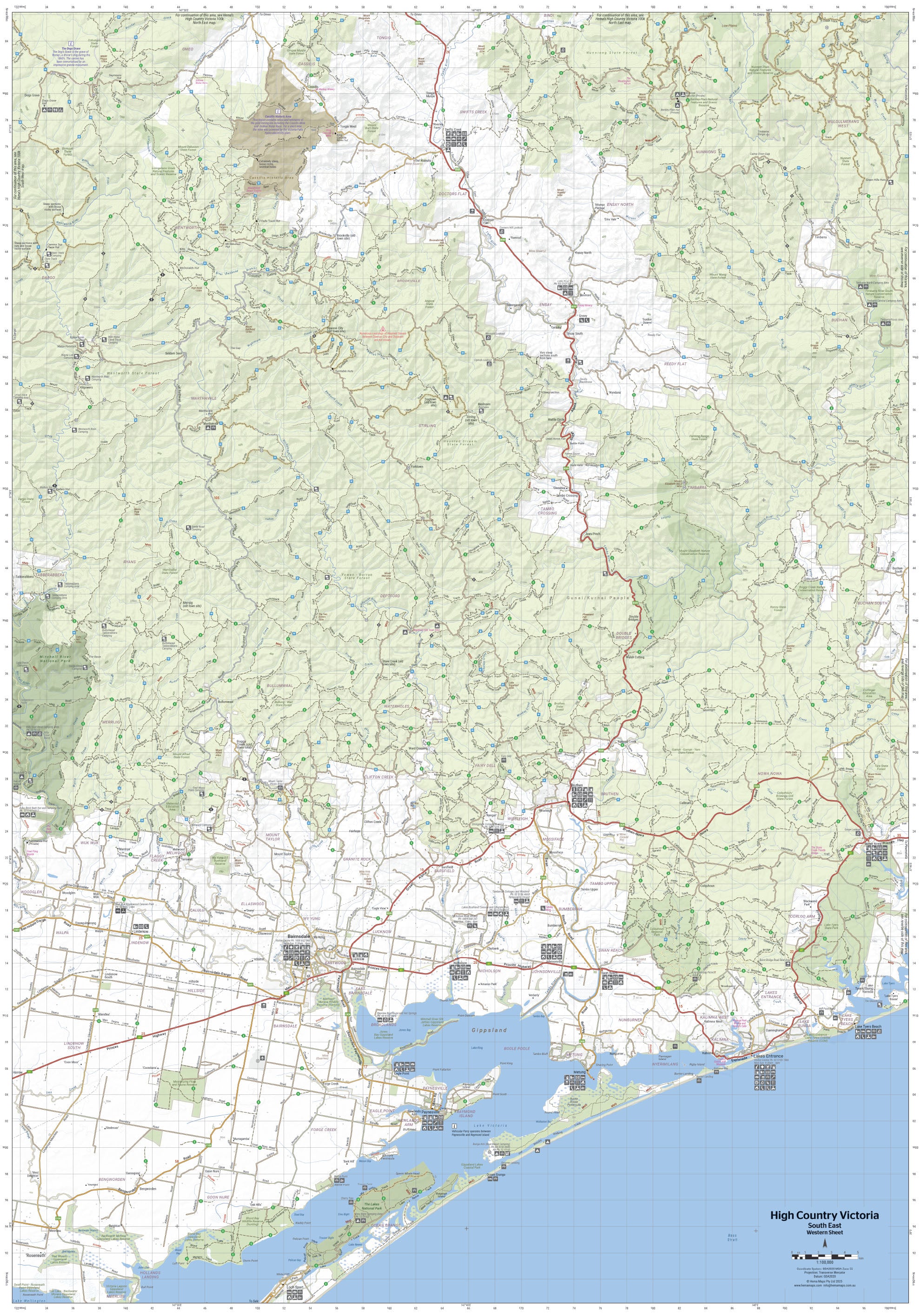 The Victorian High Country - South Eastern Map
