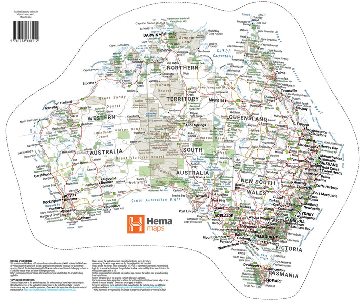 Map of Australia Sticker - Medium