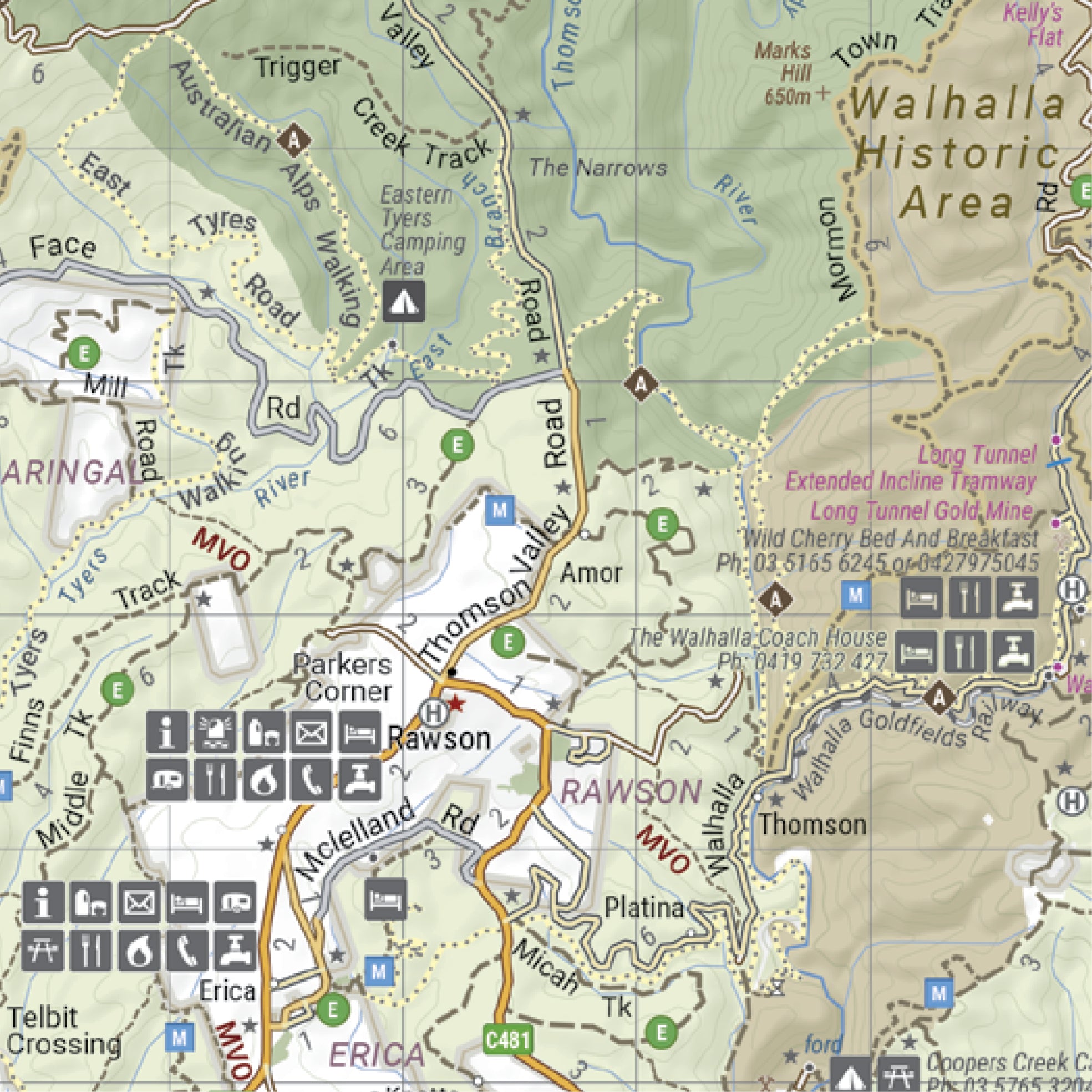 The Victorian High Country - South Western Map