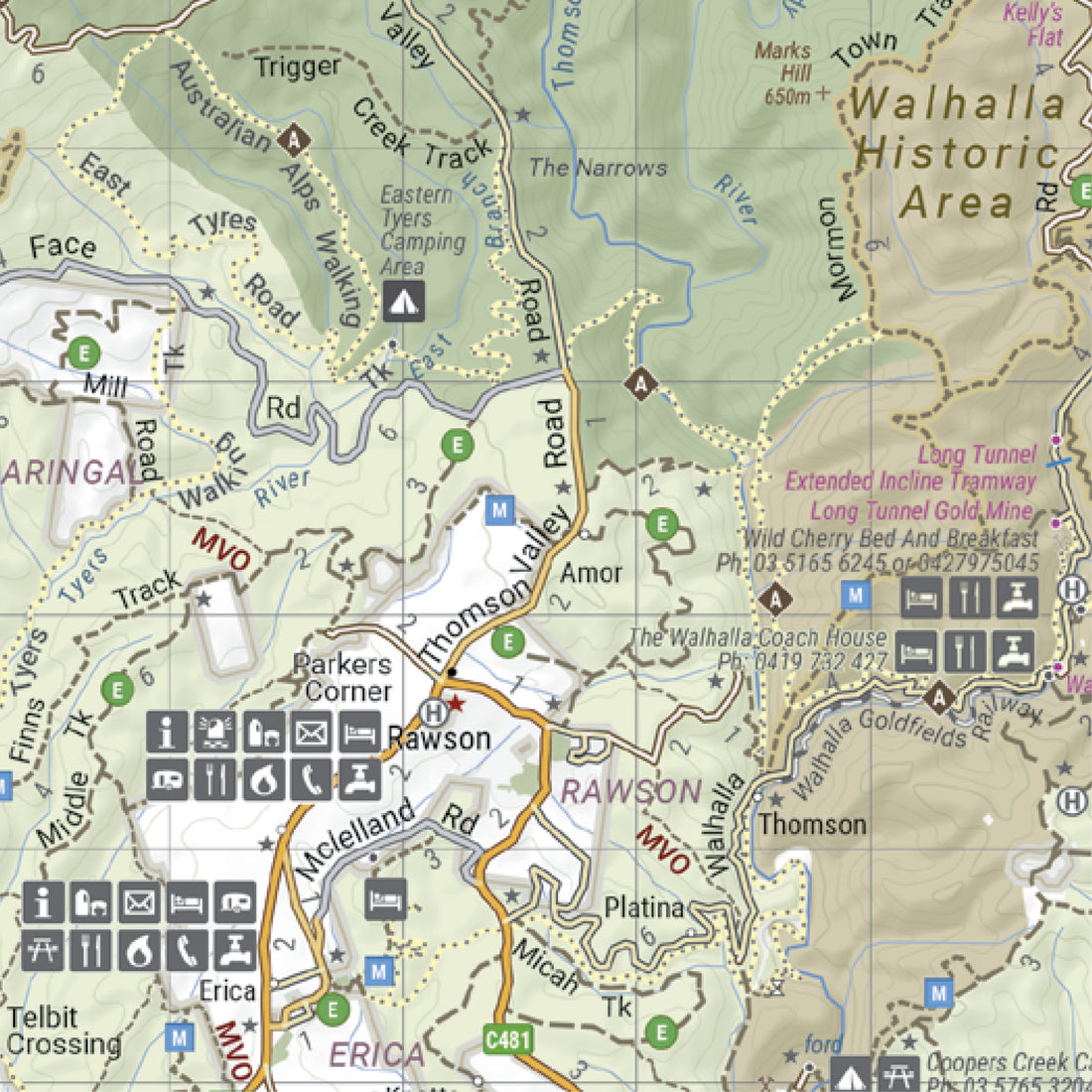 The Victorian High Country - South Western Map