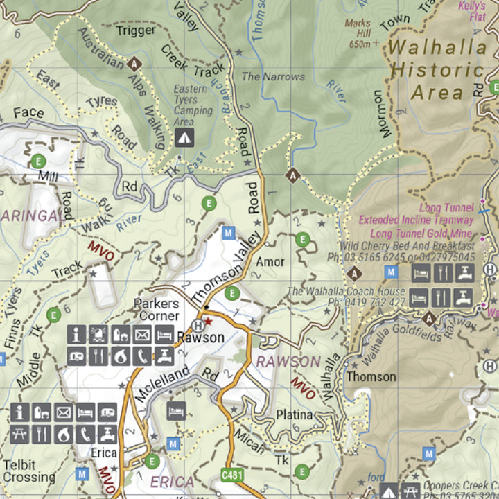 The Victorian High Country - South Western Map
