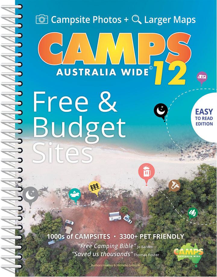 Camps 12 Easy to Read, Campsite photos and larger maps (B4)