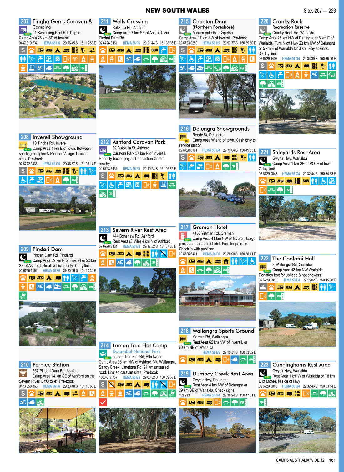 Camps 12 Easy to Read, Campsite photos and larger maps (B4)