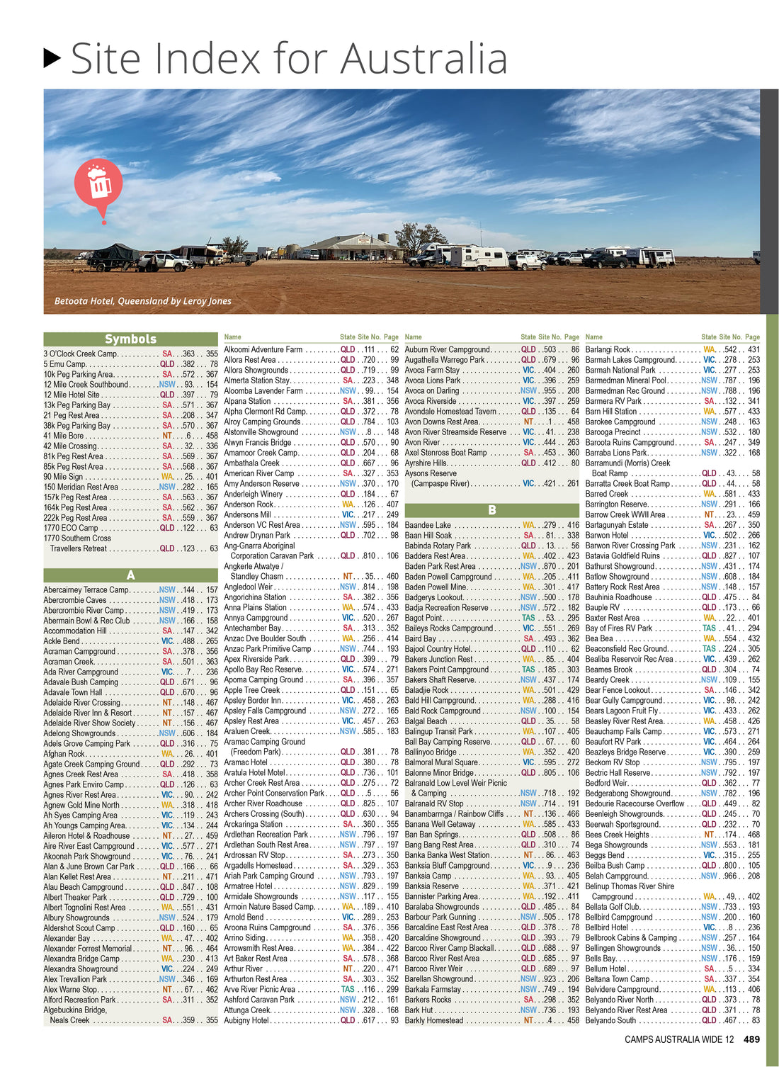 Camps 12 Easy to Read, Campsite photos and larger maps (B4)