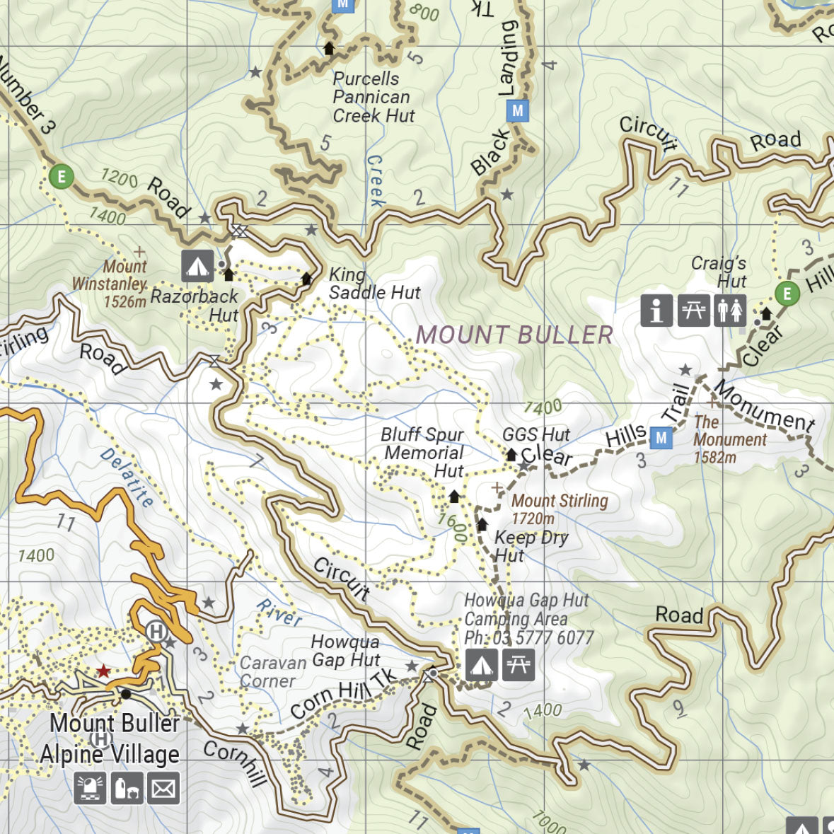 The Victorian High Country - North Western Map