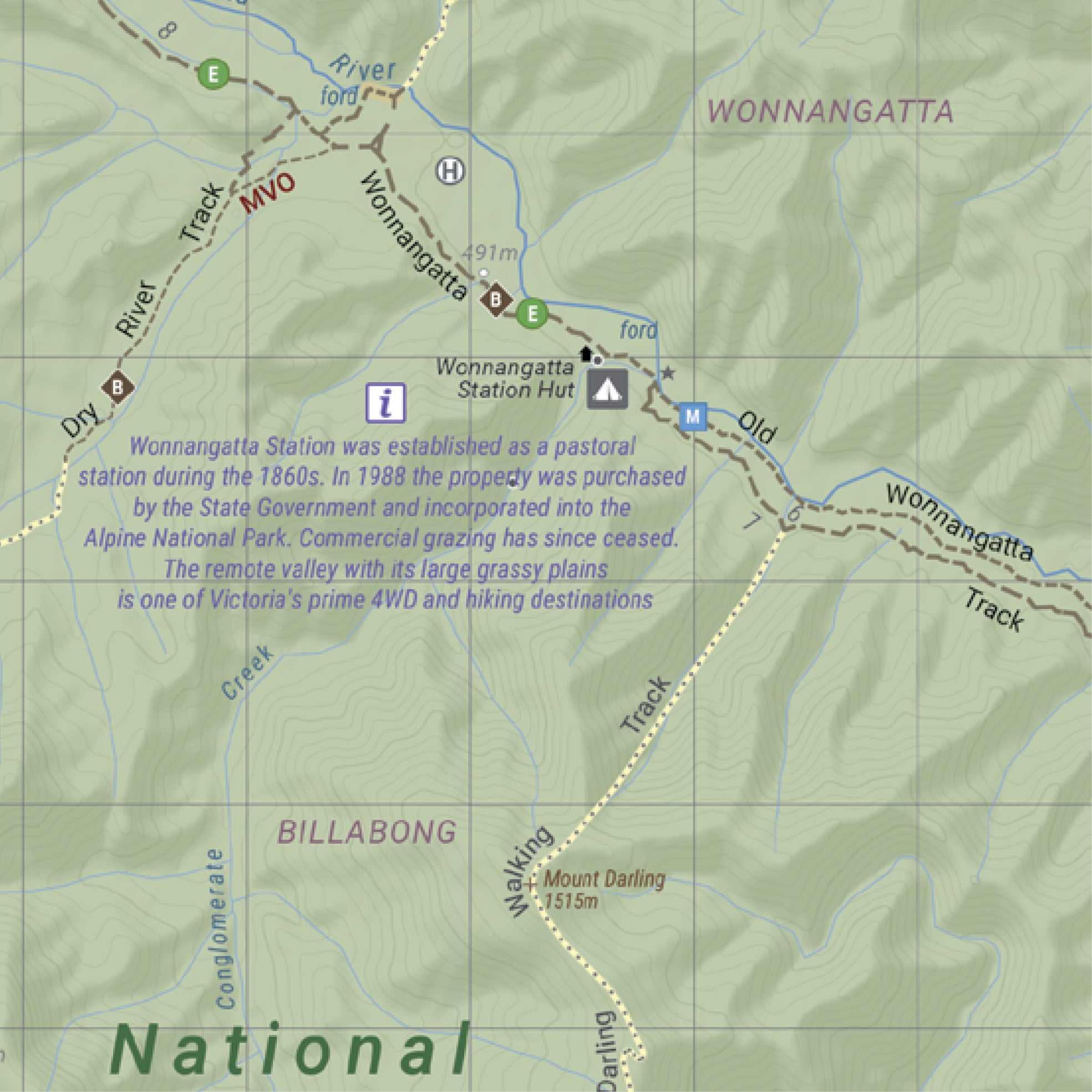 The Victorian High Country - South Western Map