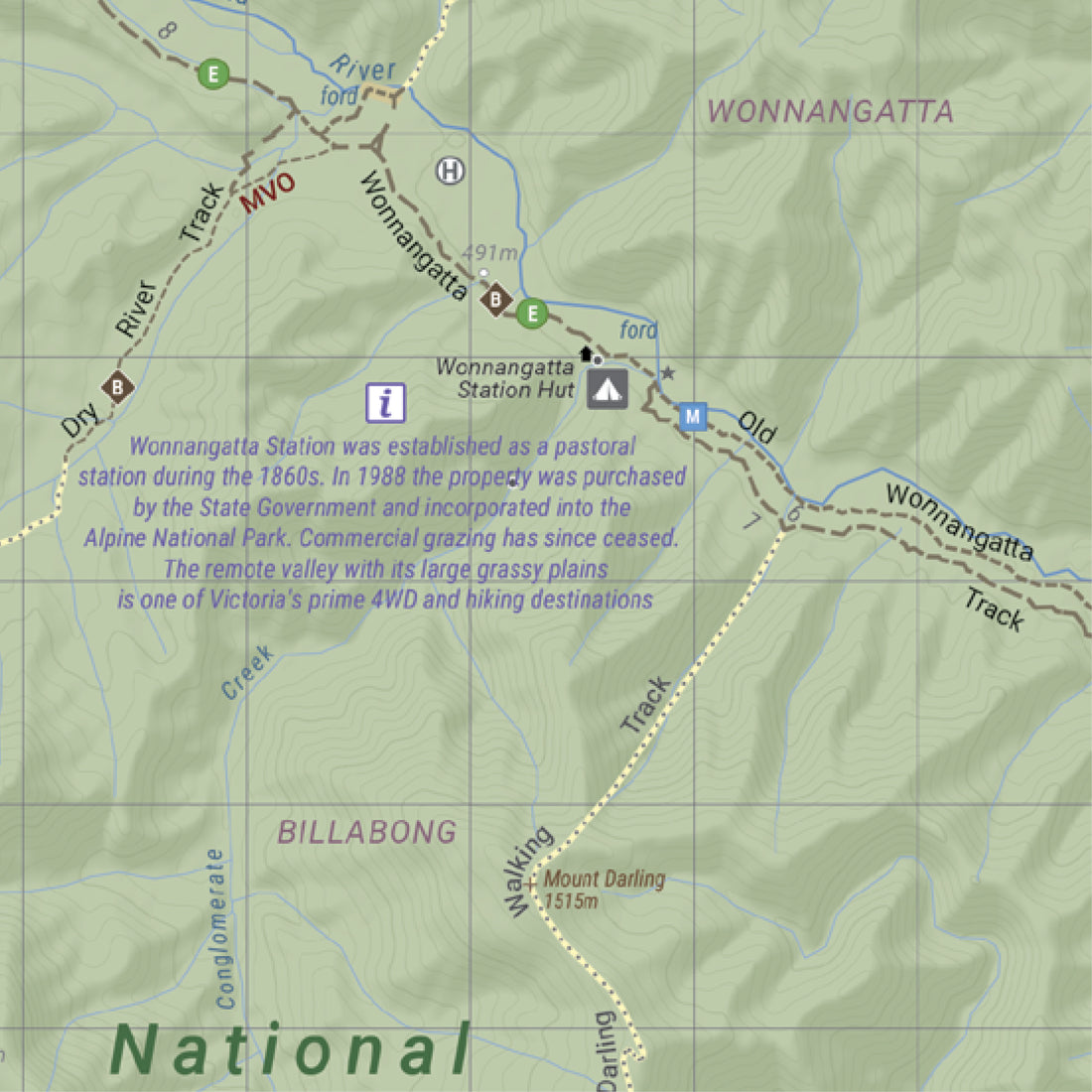 The Victorian High Country - South Western Map
