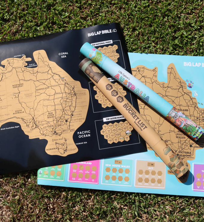 The Big Aussie Bucket List Scratch Map