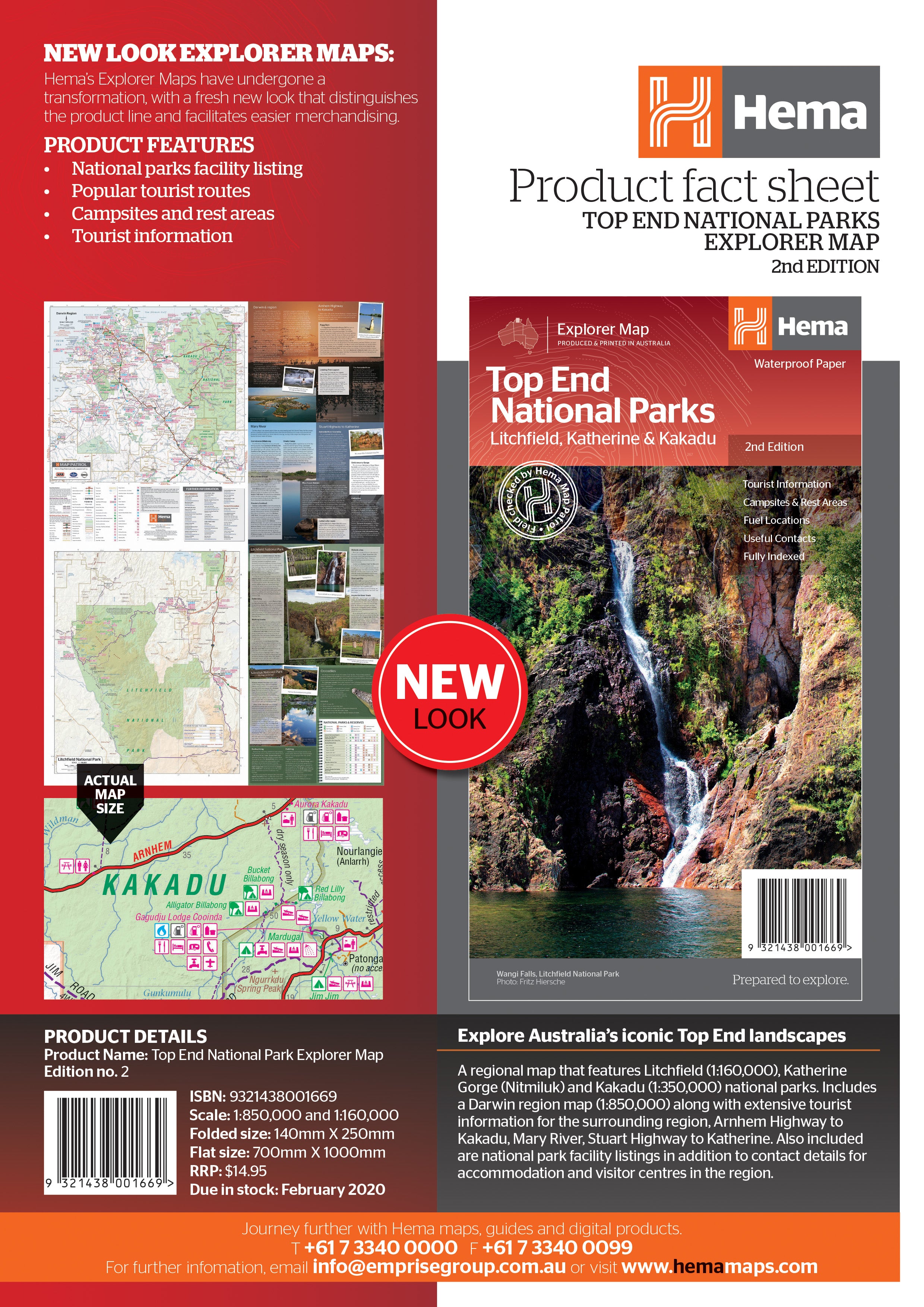 Top End National Parks Map: Litchfield, Katherine & Kakadu